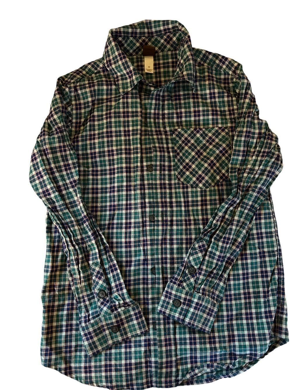 Tea Collection Plaid Shirt size 10